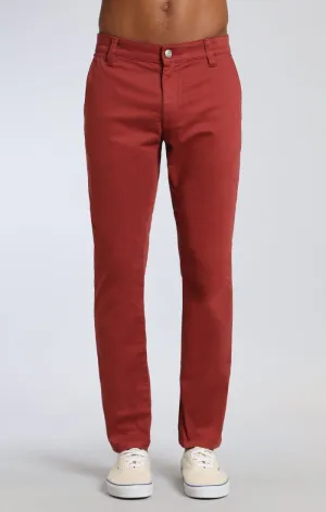 JOHNNY SLIM LEG CHINO IN ROSE WOOD TWILL