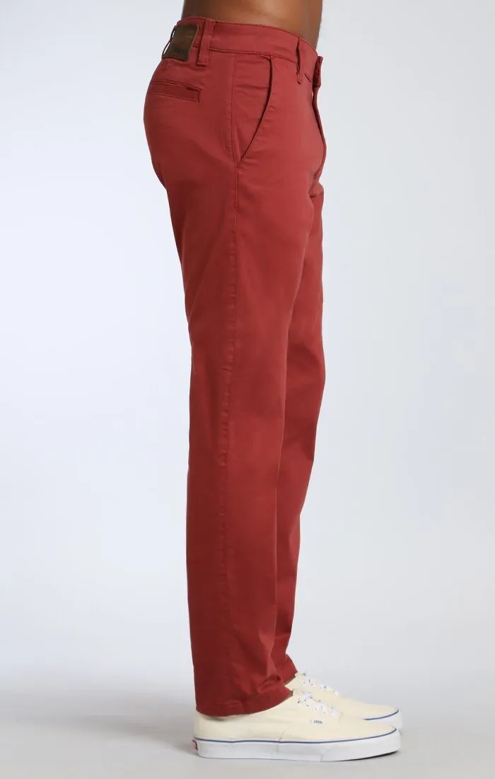 JOHNNY SLIM LEG CHINO IN ROSE WOOD TWILL