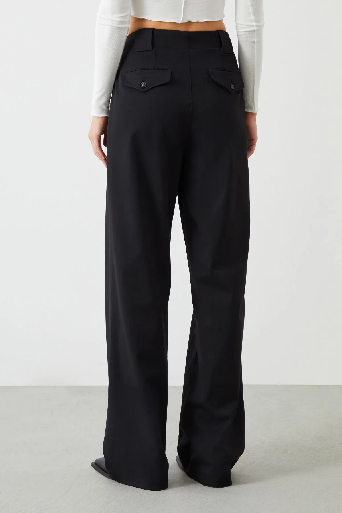 Juliet Palazzo Fit Black Women's Chino Pants