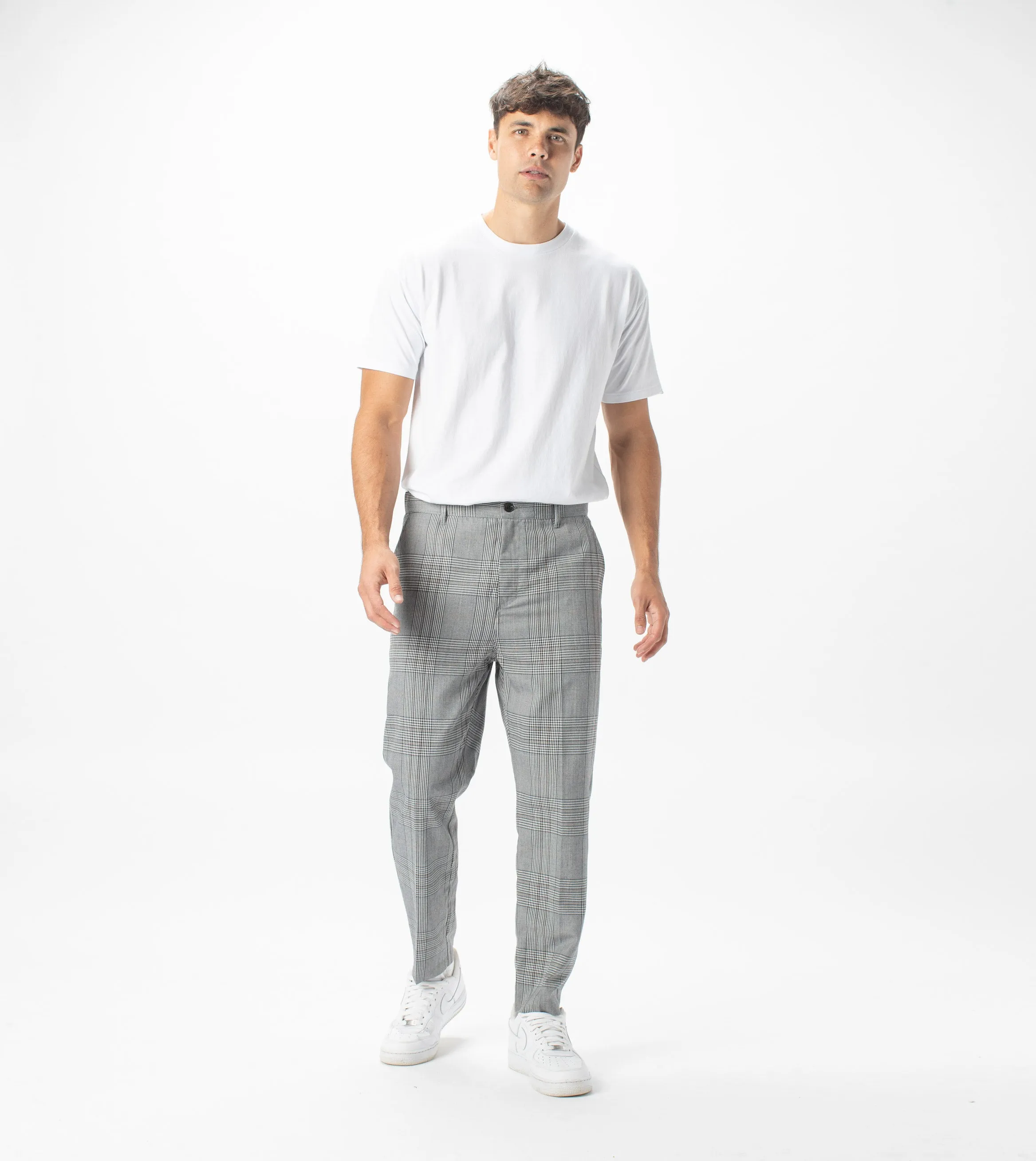 Jumpa Plaid Chino Pant Grey