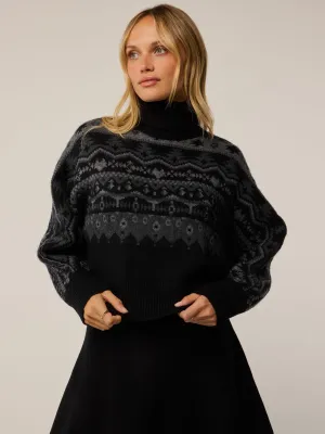 Koko Jacquard Crop Sweater