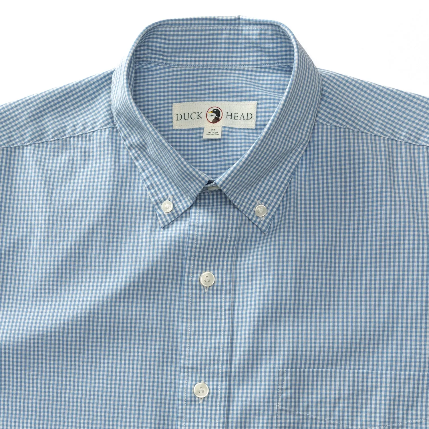 Lawrence Micro Gingham Cotton Poplin Sport Shirt