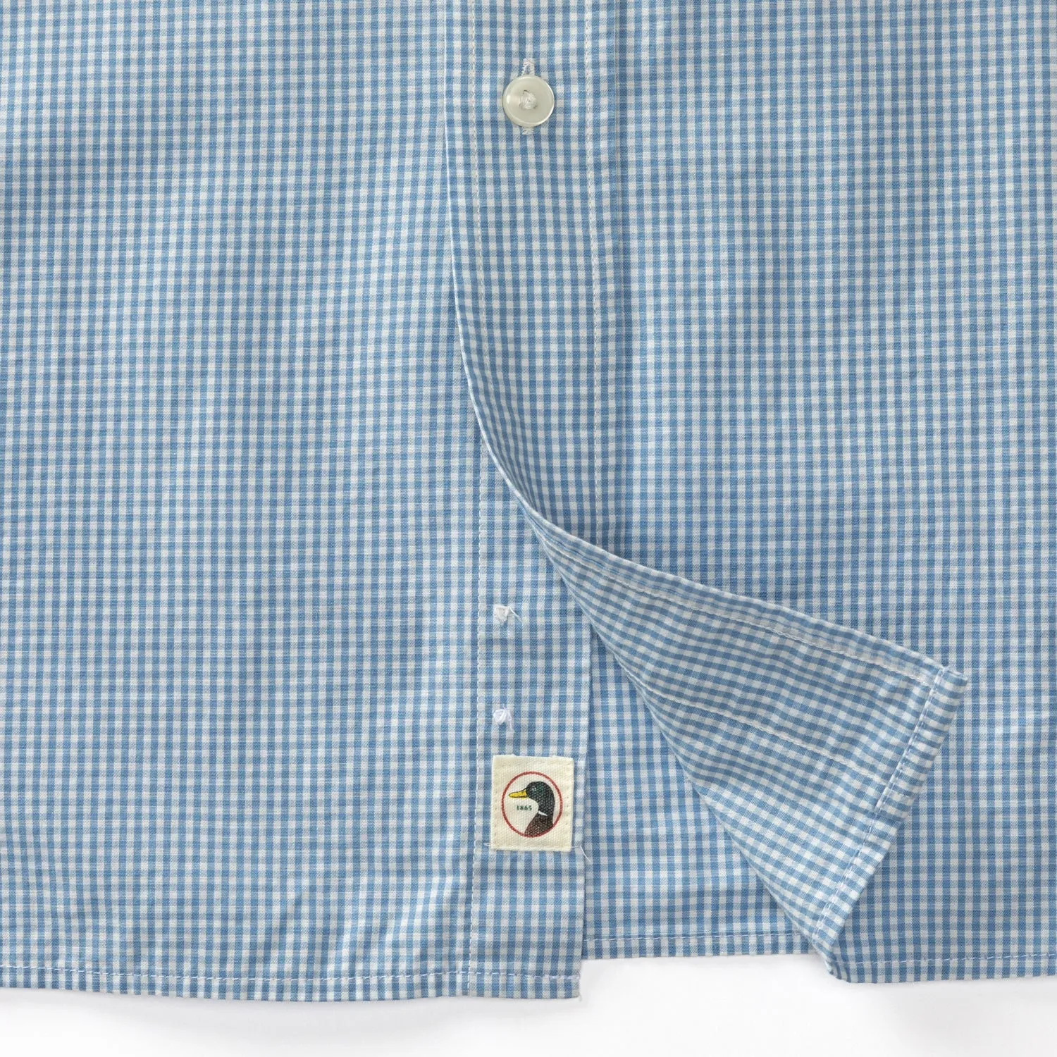 Lawrence Micro Gingham Cotton Poplin Sport Shirt