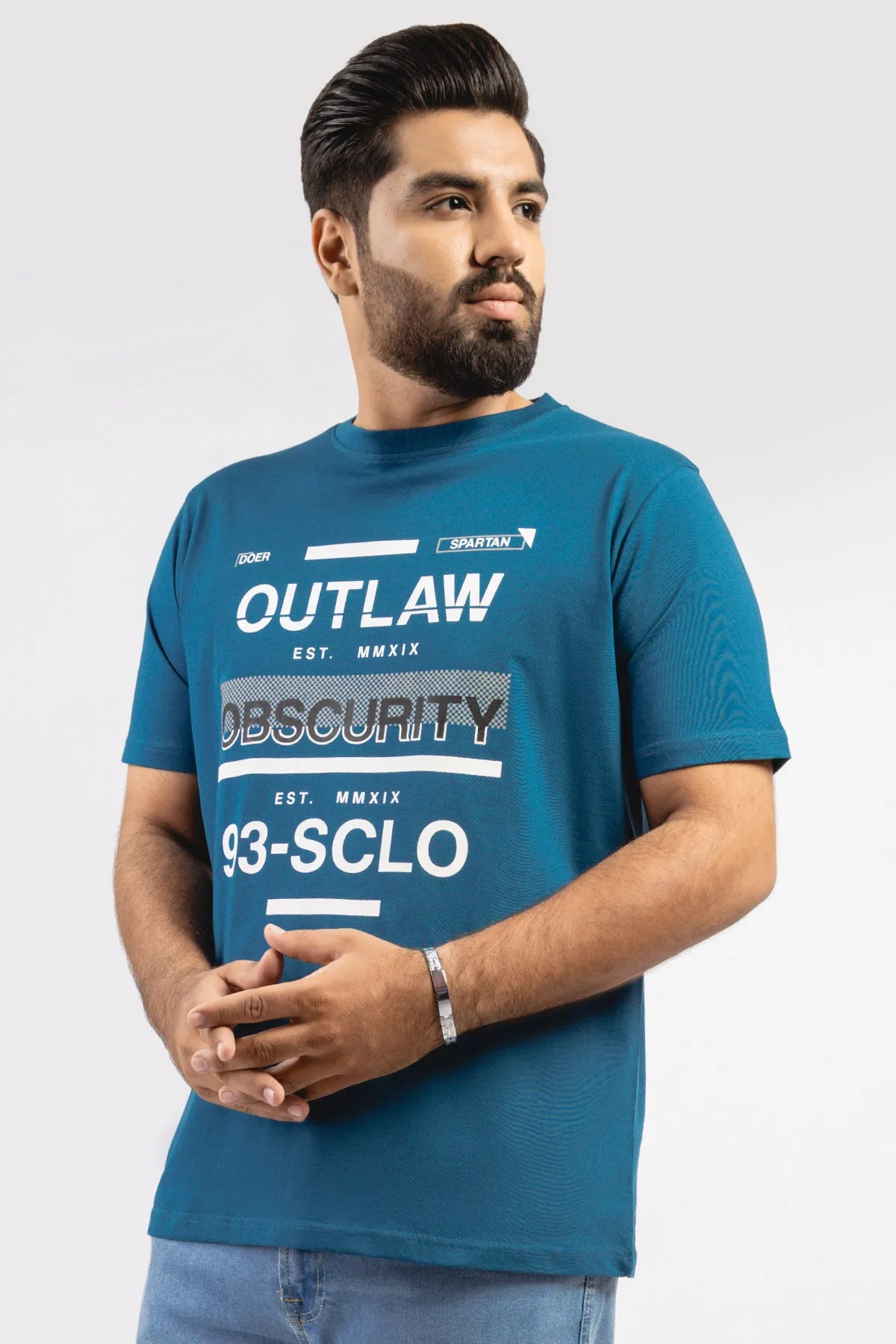 Legion Blue Outlaw Graphic T-Shirt (Plus Size) - S23 - MT0309P