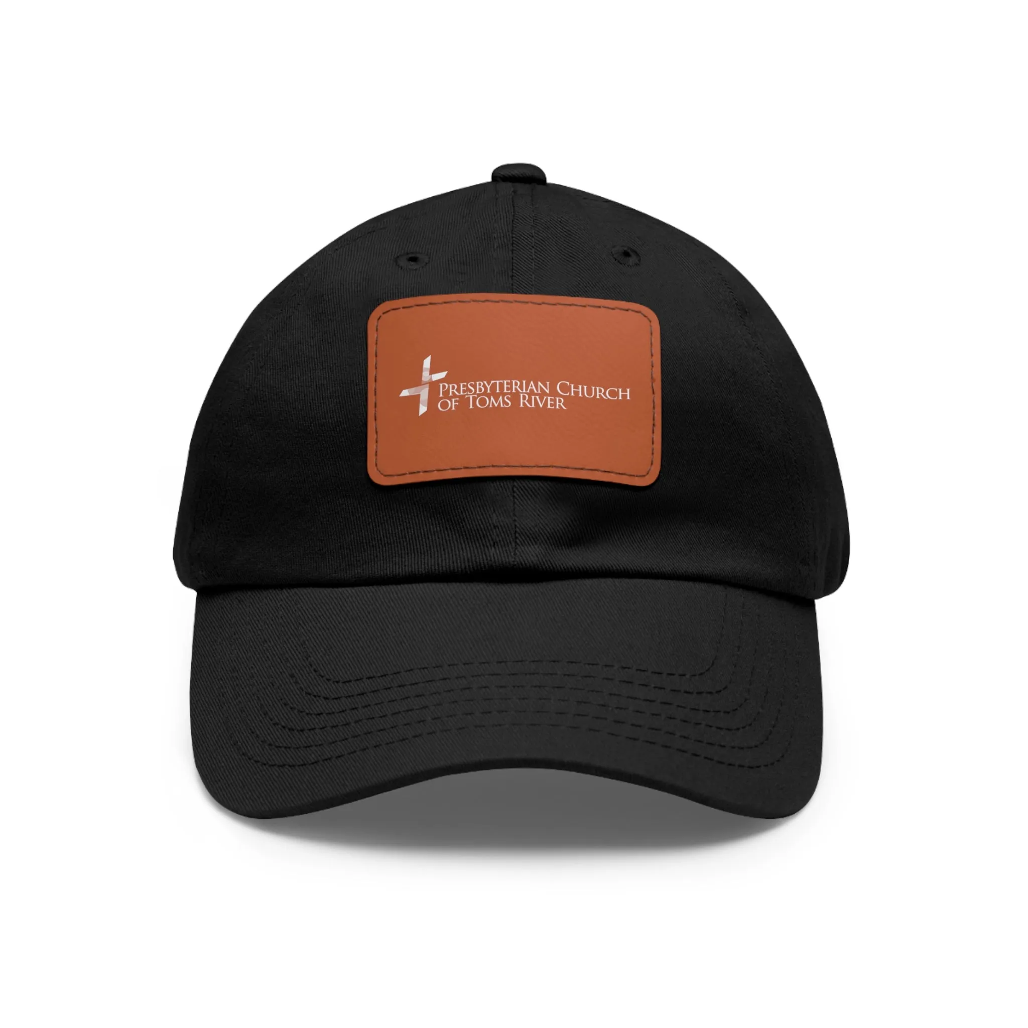 Logo Cross Dad Hat with Leather Patch (Rectangle)