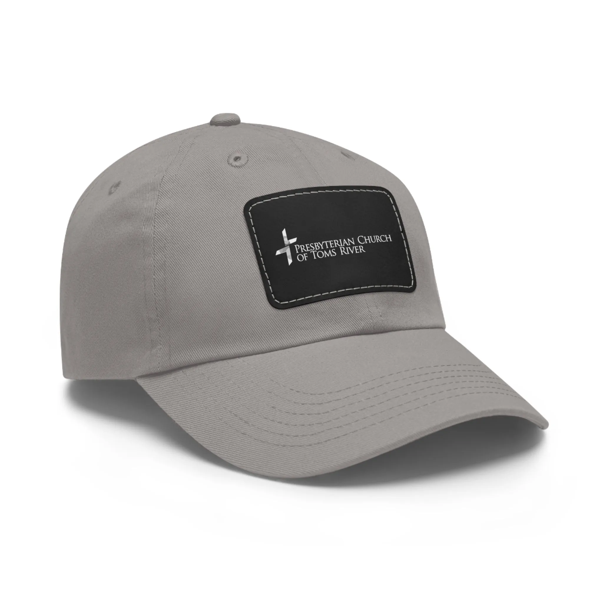 Logo Cross Dad Hat with Leather Patch (Rectangle)