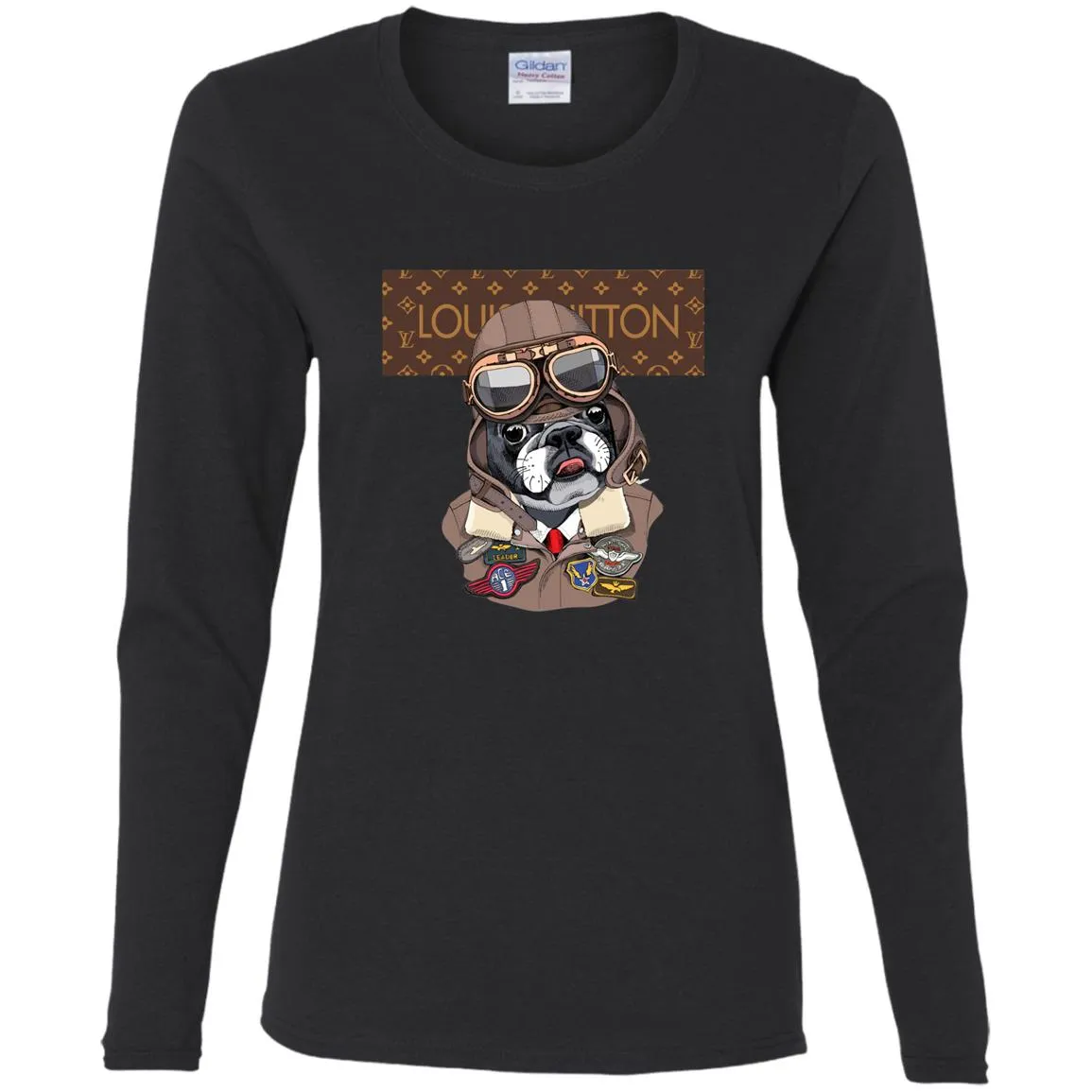 Louis Vuitton T-shirt Style Dogs T-shirt Women Long Sleeve Shirt