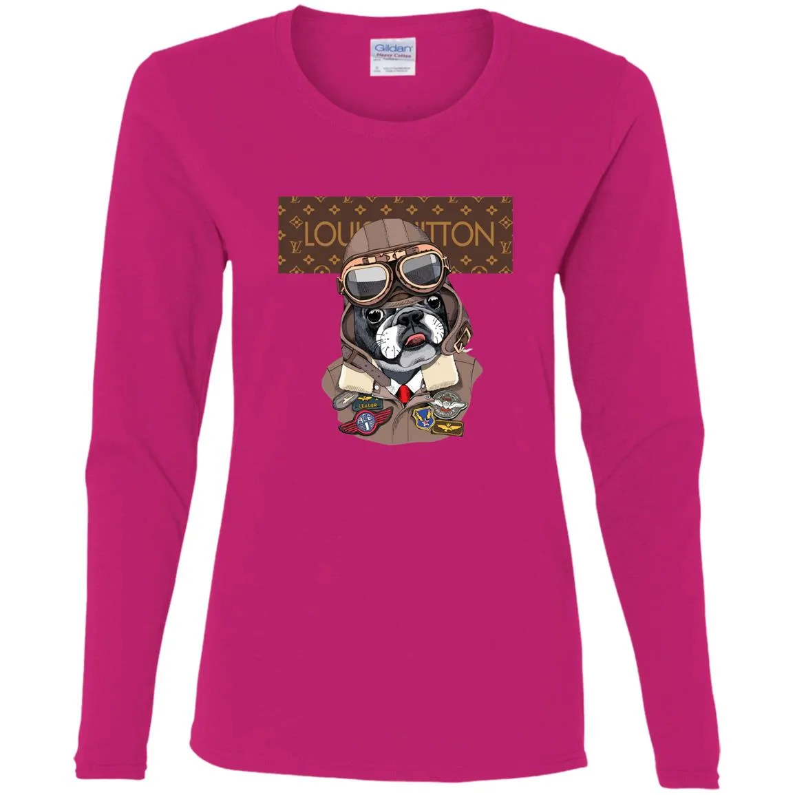 Louis Vuitton T-shirt Style Dogs T-shirt Women Long Sleeve Shirt