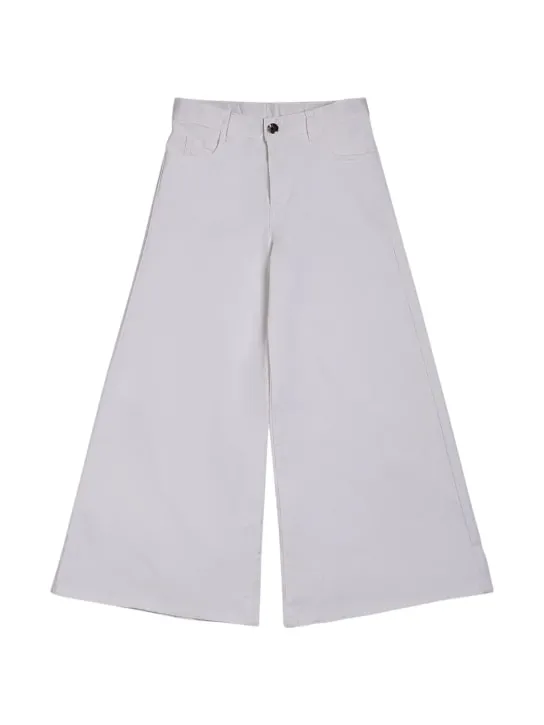 Marni Junior   Wide stretch cotton blend pants 