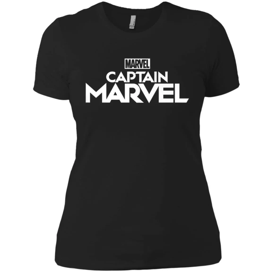 Marvel Captain Marvel Movie Logo White Women Cotton T-Shirt