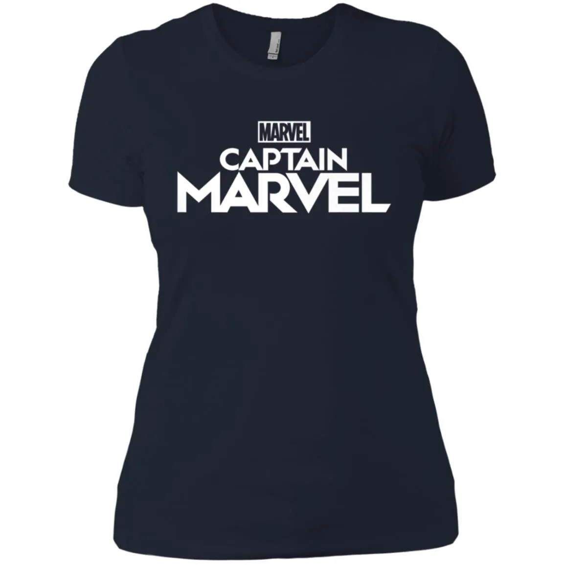 Marvel Captain Marvel Movie Logo White Women Cotton T-Shirt