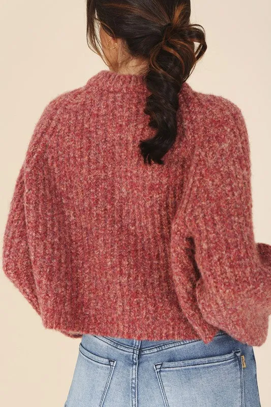 Melange multicolor sweater top - online exclusive