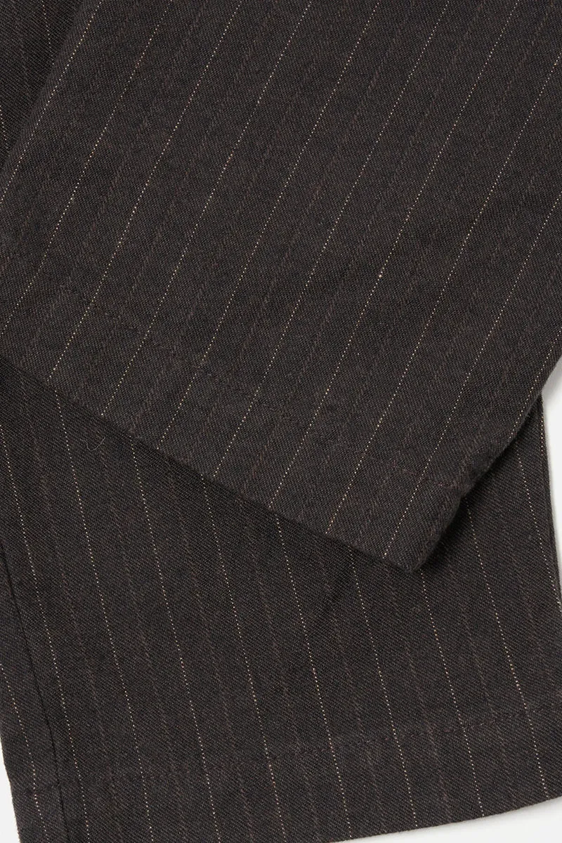 Military Chino Italian Pinstripe - Brown