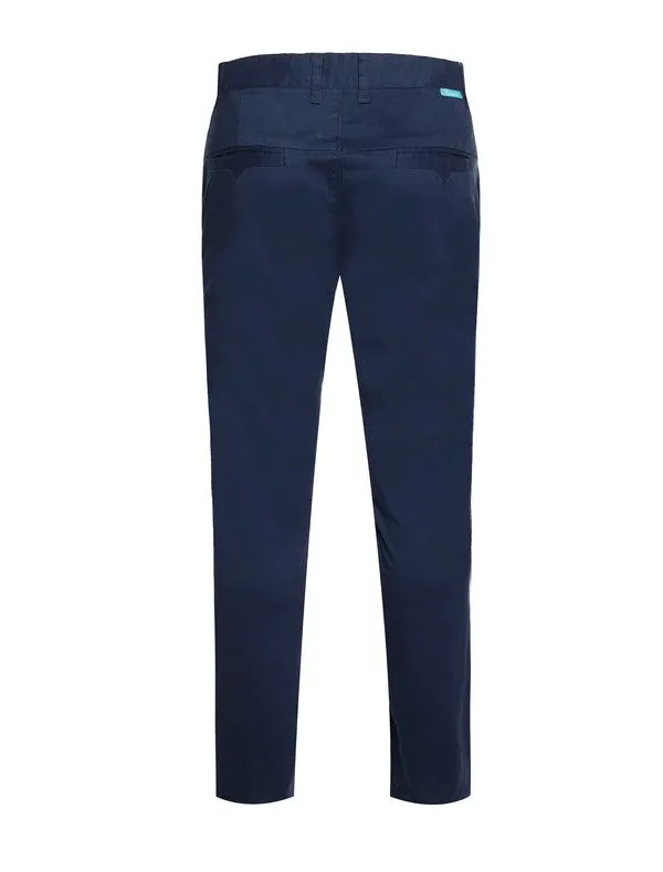 Navy Cotton-Stretch Chino