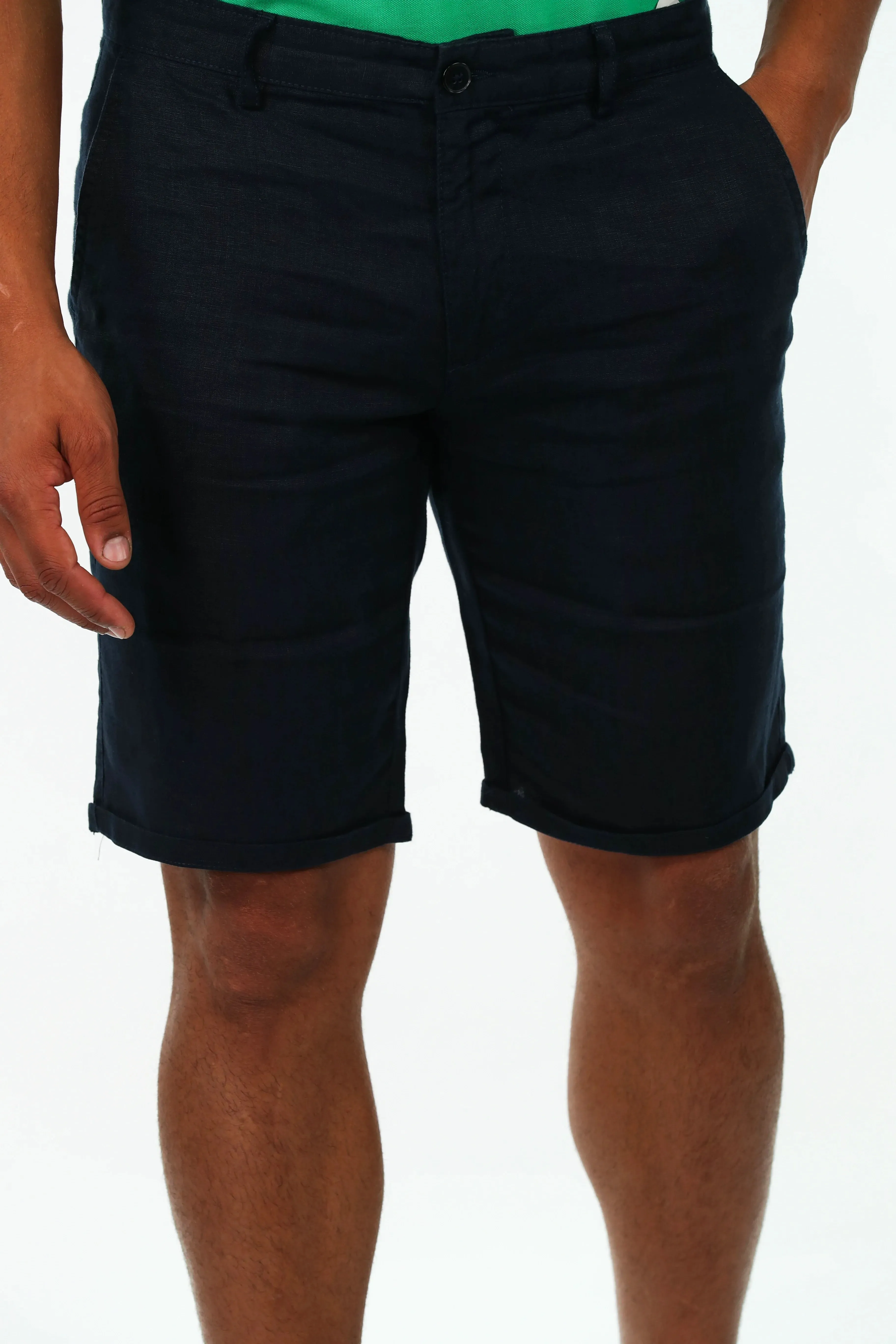 Navy Linen Short