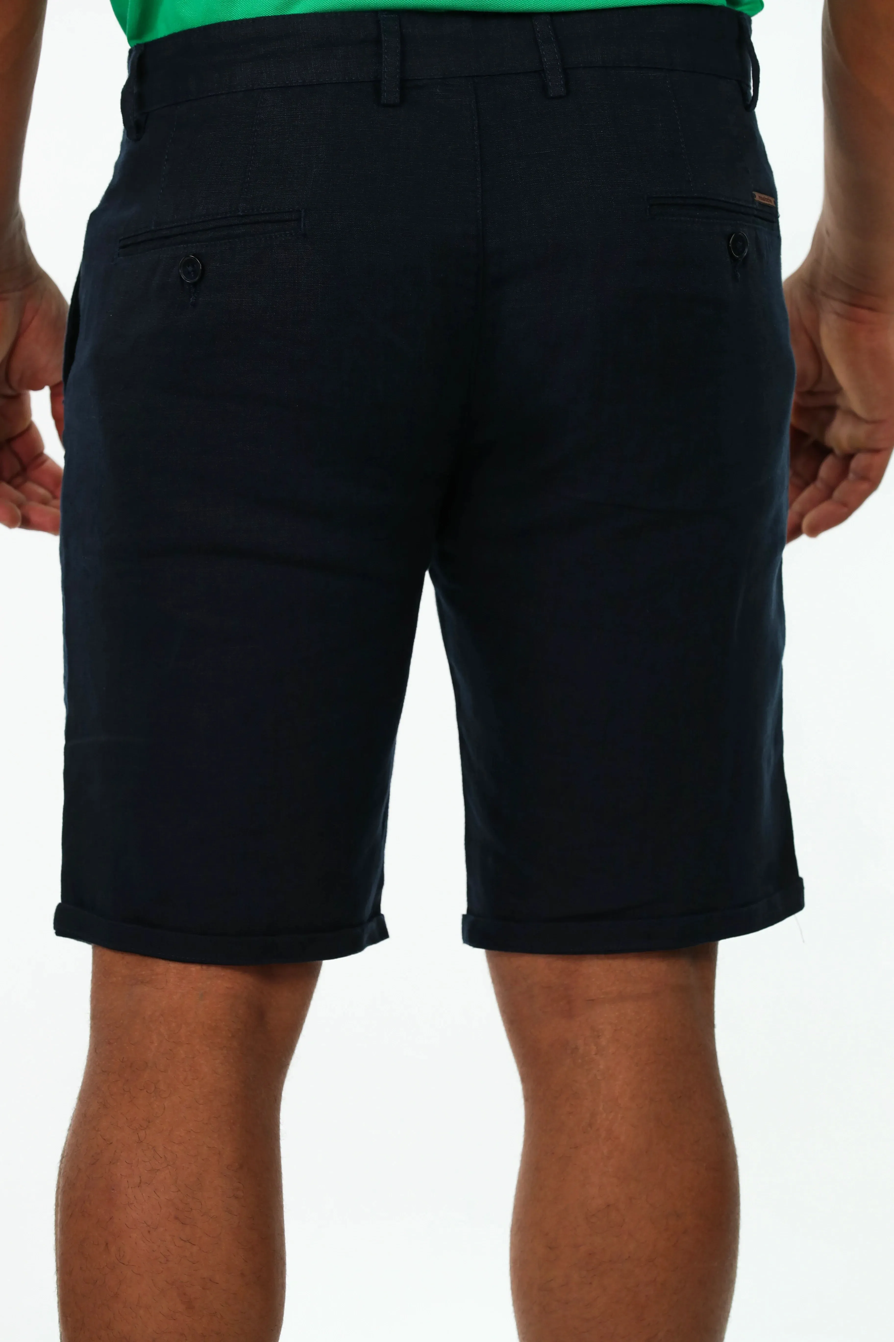 Navy Linen Short