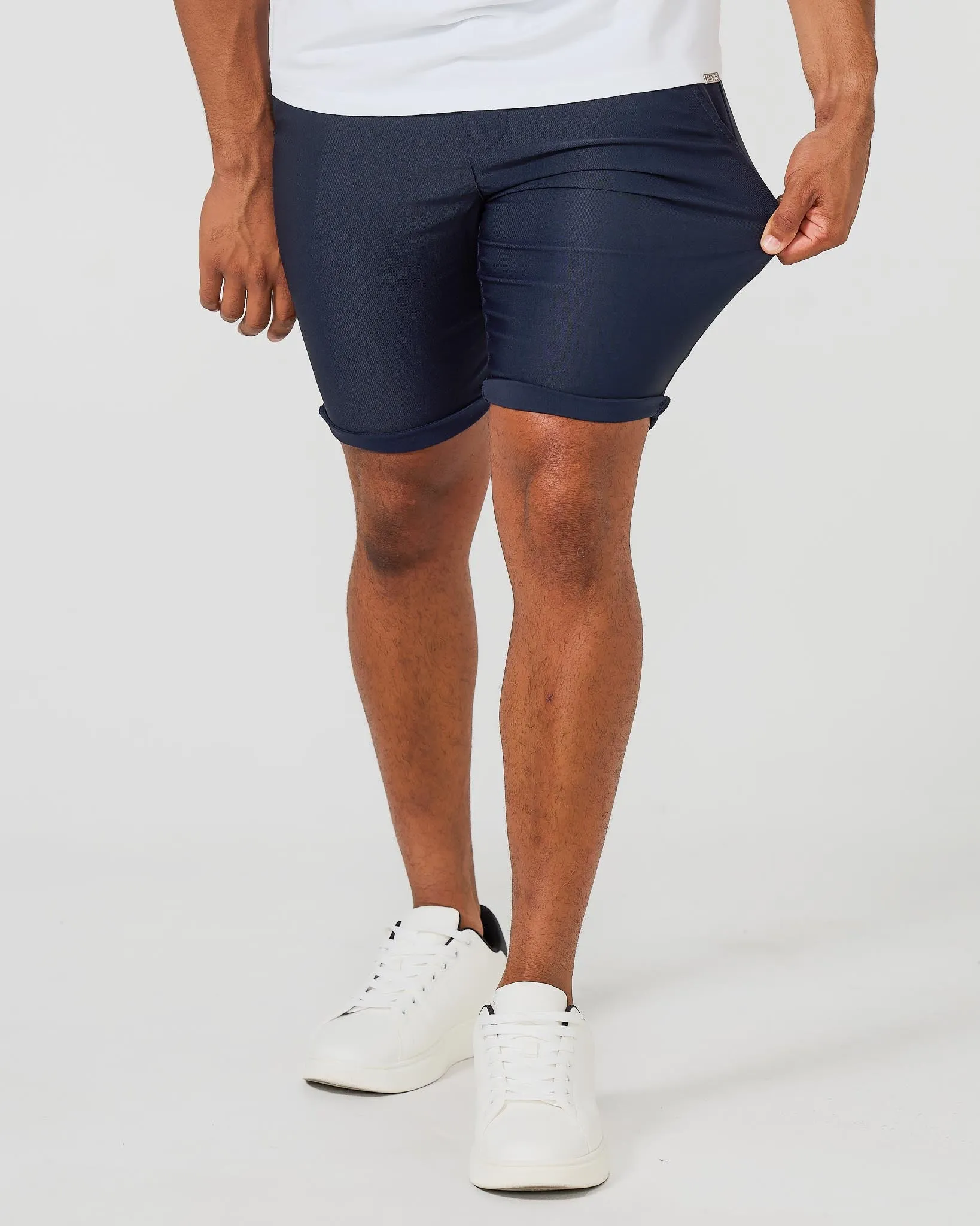 Navy Stretch Chino Shorts