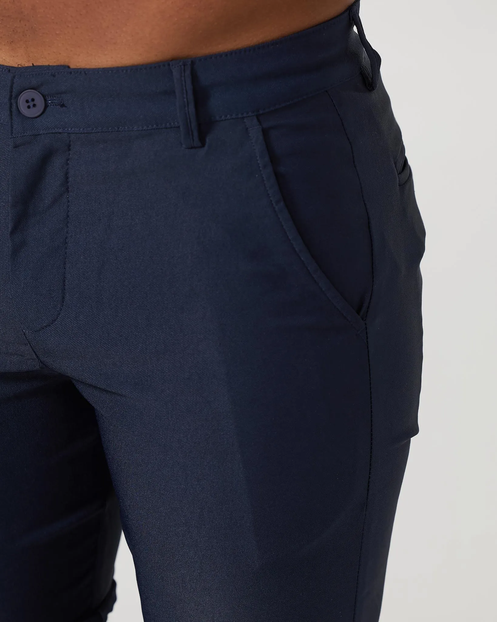 Navy Stretch Chino Shorts