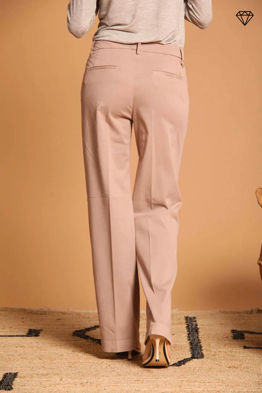 New York Straight pantalone chino donna in gabardina ①