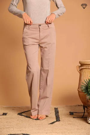 New York Straight pantalone chino donna in gabardina ①