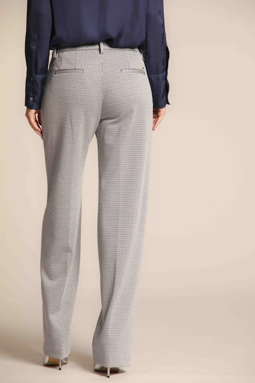 New York Straight pantalone chino donna in jersey con micro fantasia con lurex straight fit