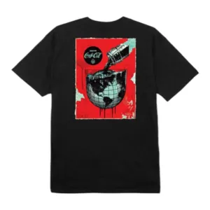 OBEY DRINK CUDE OIL CUP T SHIRT BLACK