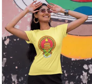 Onam Kathakali Design T Shirt for Women D07