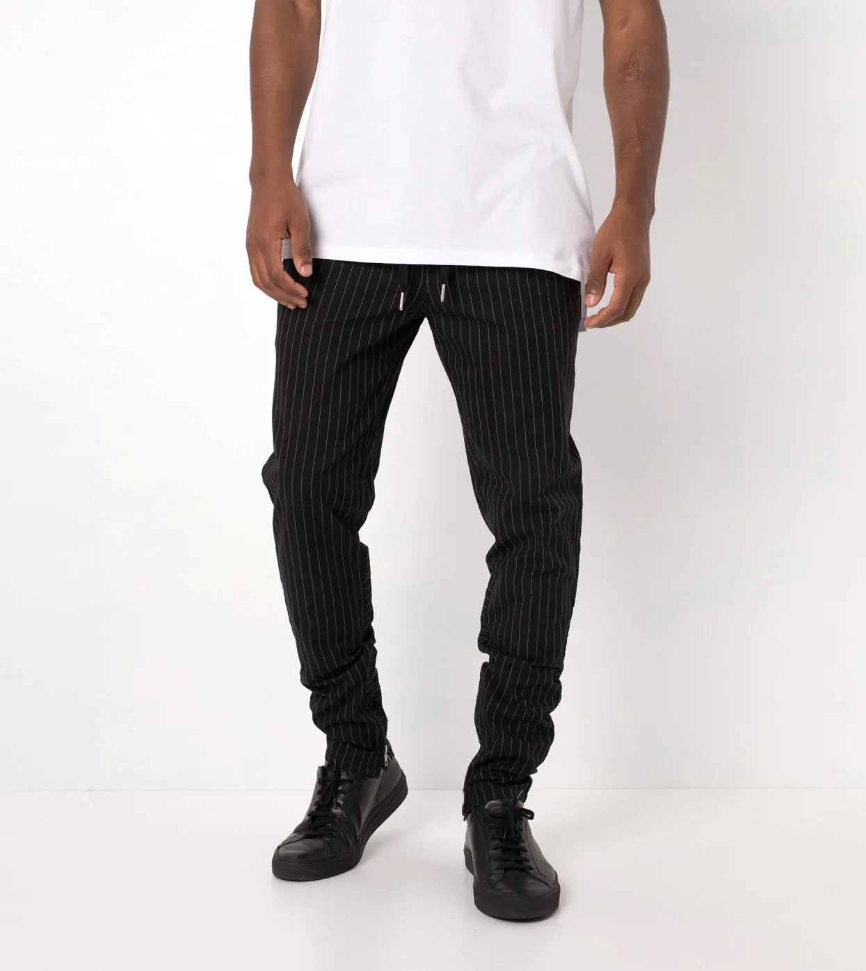 Pinstripe Unblockshot Chino Black/White - Sale