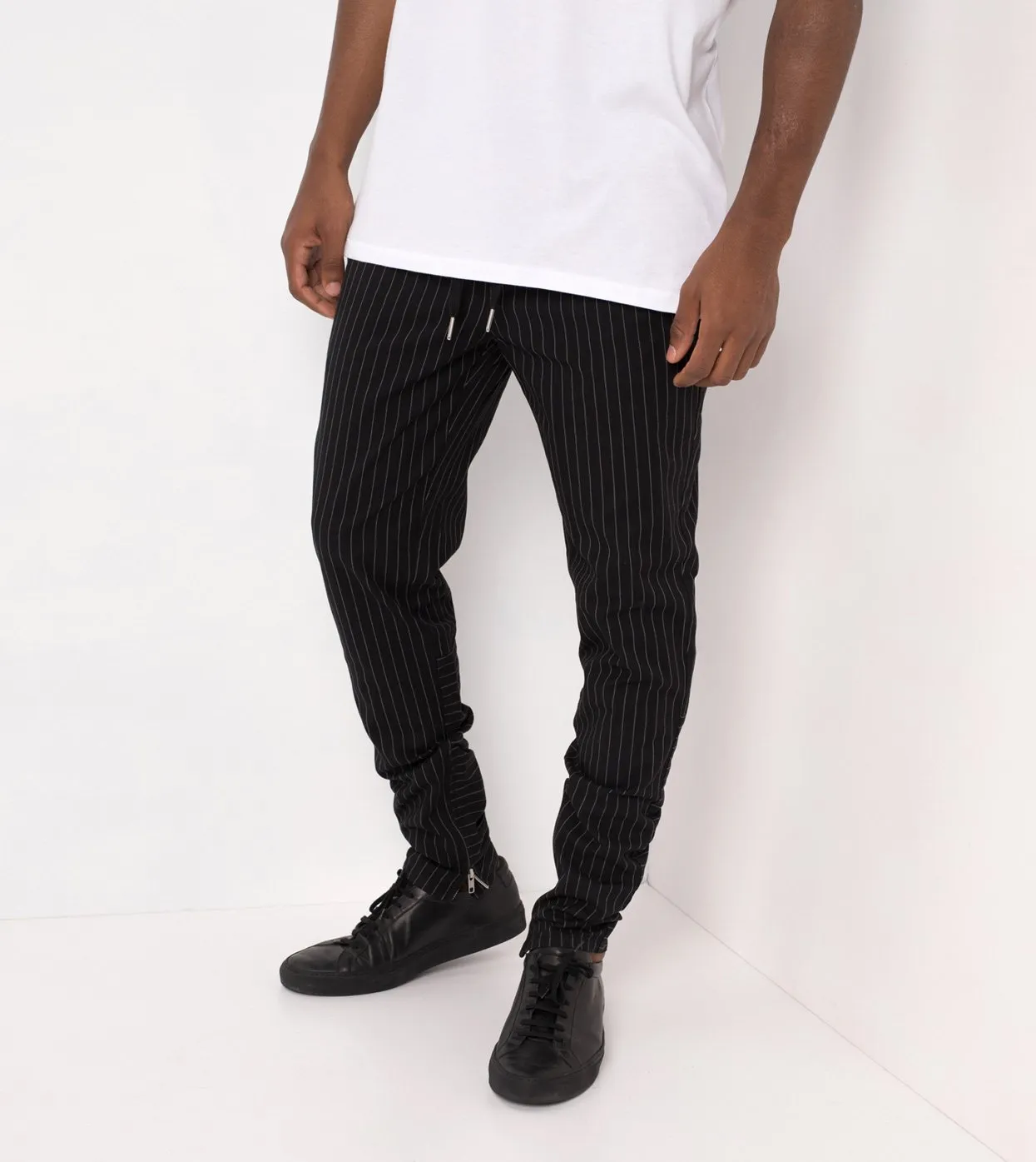 Pinstripe Unblockshot Chino Black/White - Sale