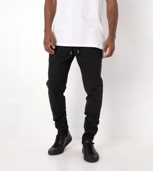 Pinstripe Unblockshot Chino Black/White - Sale