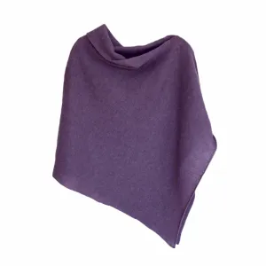 Poncho Soft Merino Lambswool Amethyst