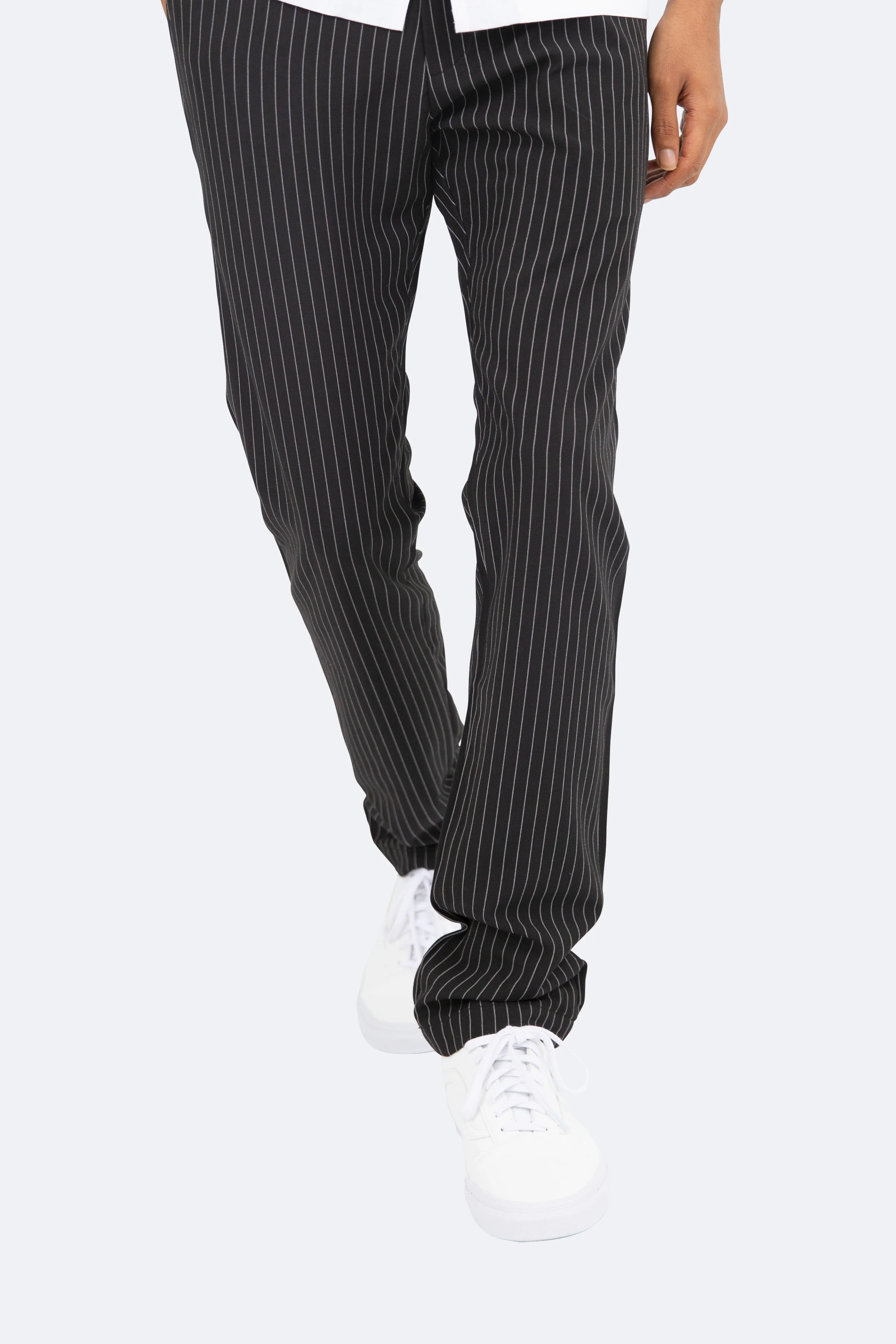 Relaxed Striped Pants - Black/White