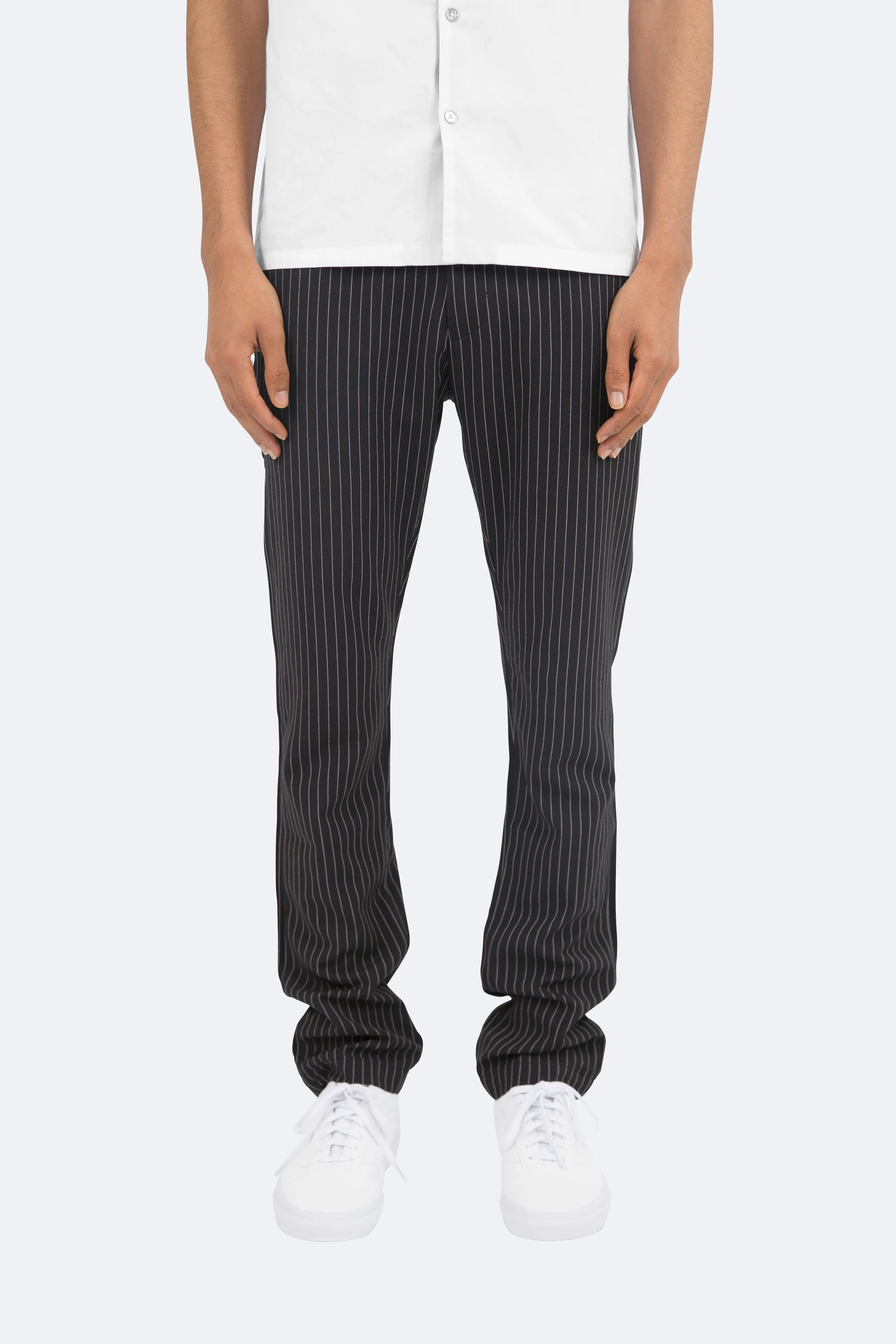 Relaxed Striped Pants - Black/White