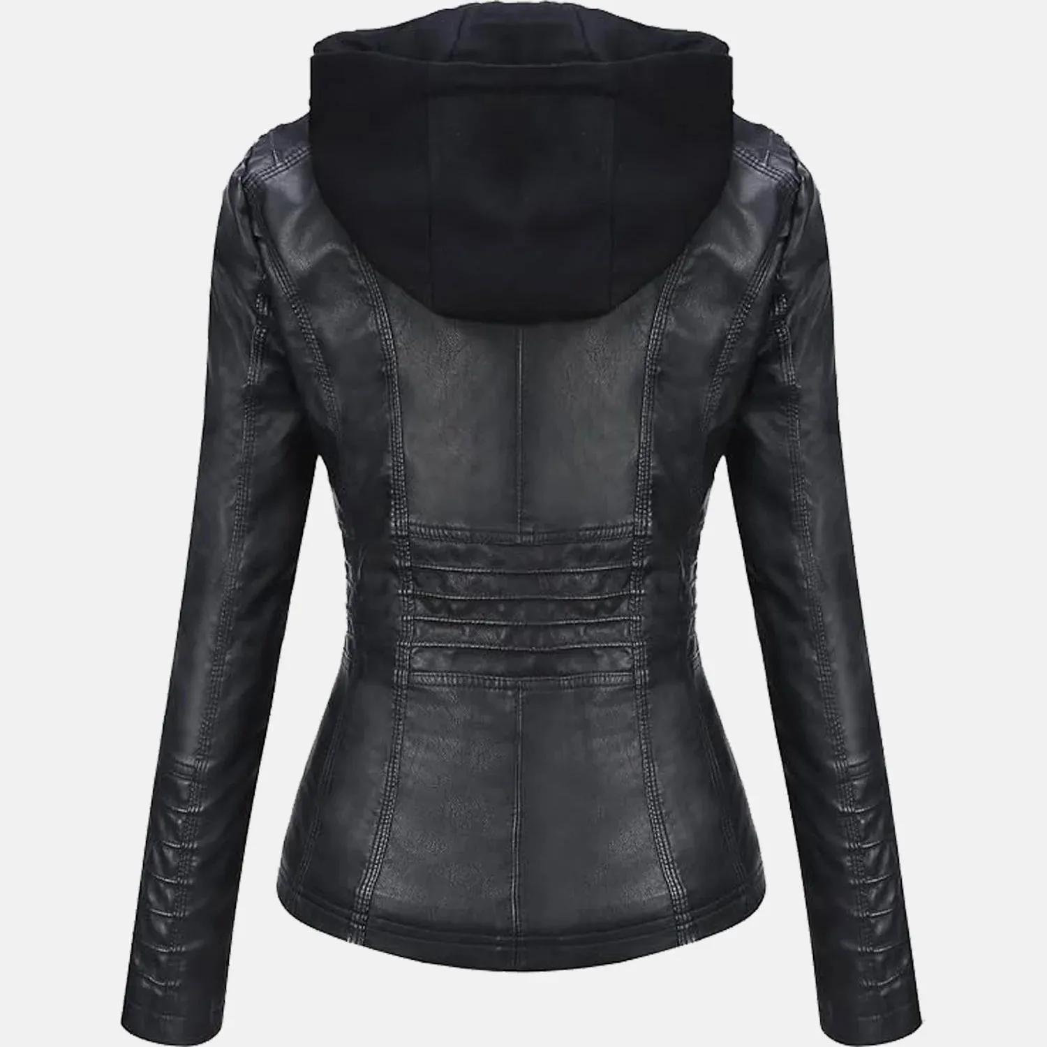 Roslyn Hooded Leather Bomber Jacket for Women | Order Now