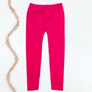 Seamless Leggings Regular Size in Hot Pink