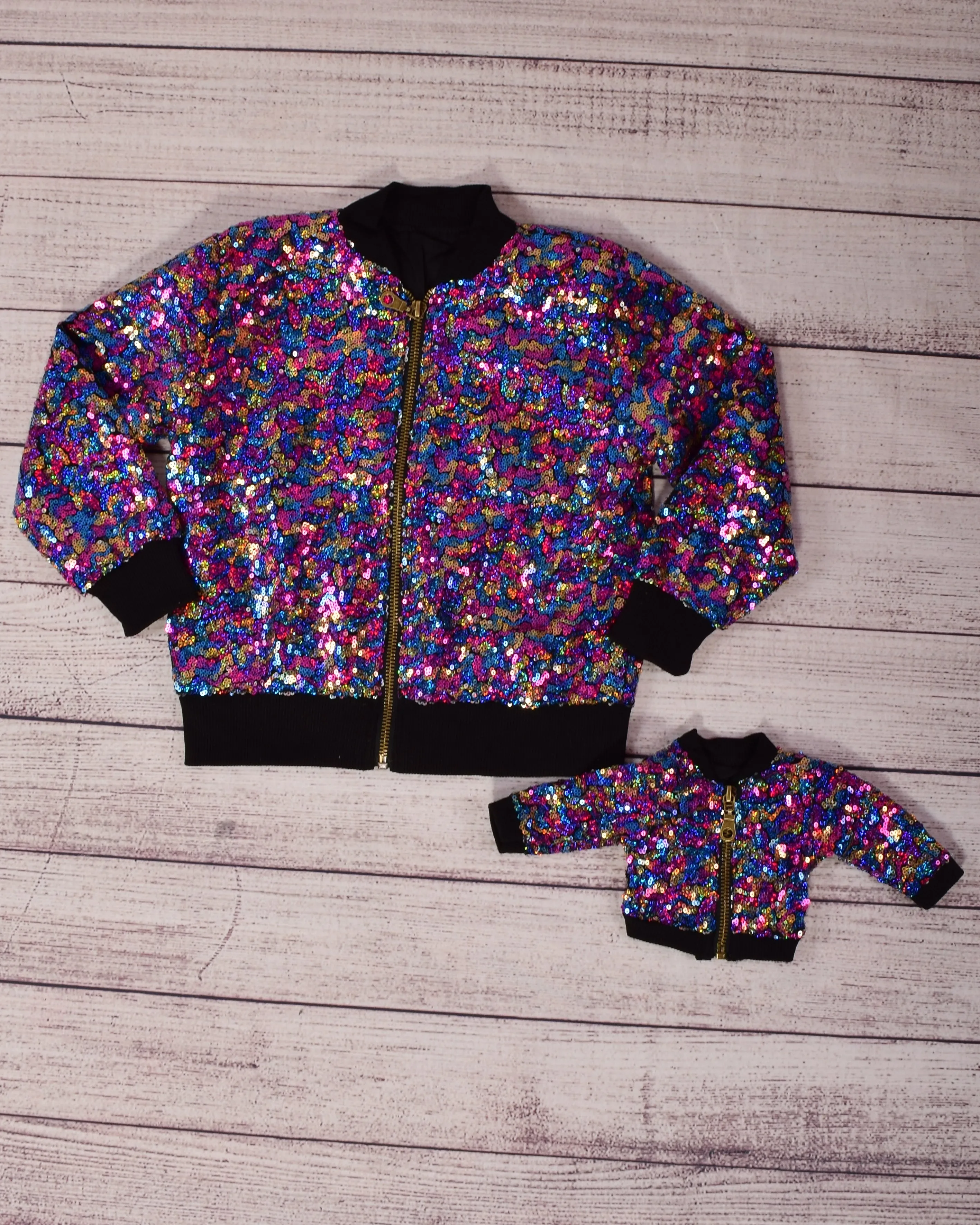 Sequin Bomber Jacket - Dolly and Me - Multi (sold separately)