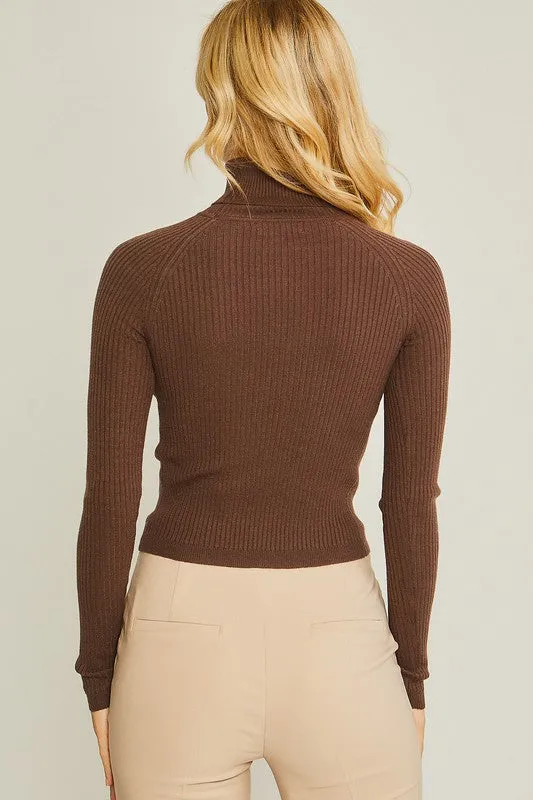 Slimming Crop Turtleneck