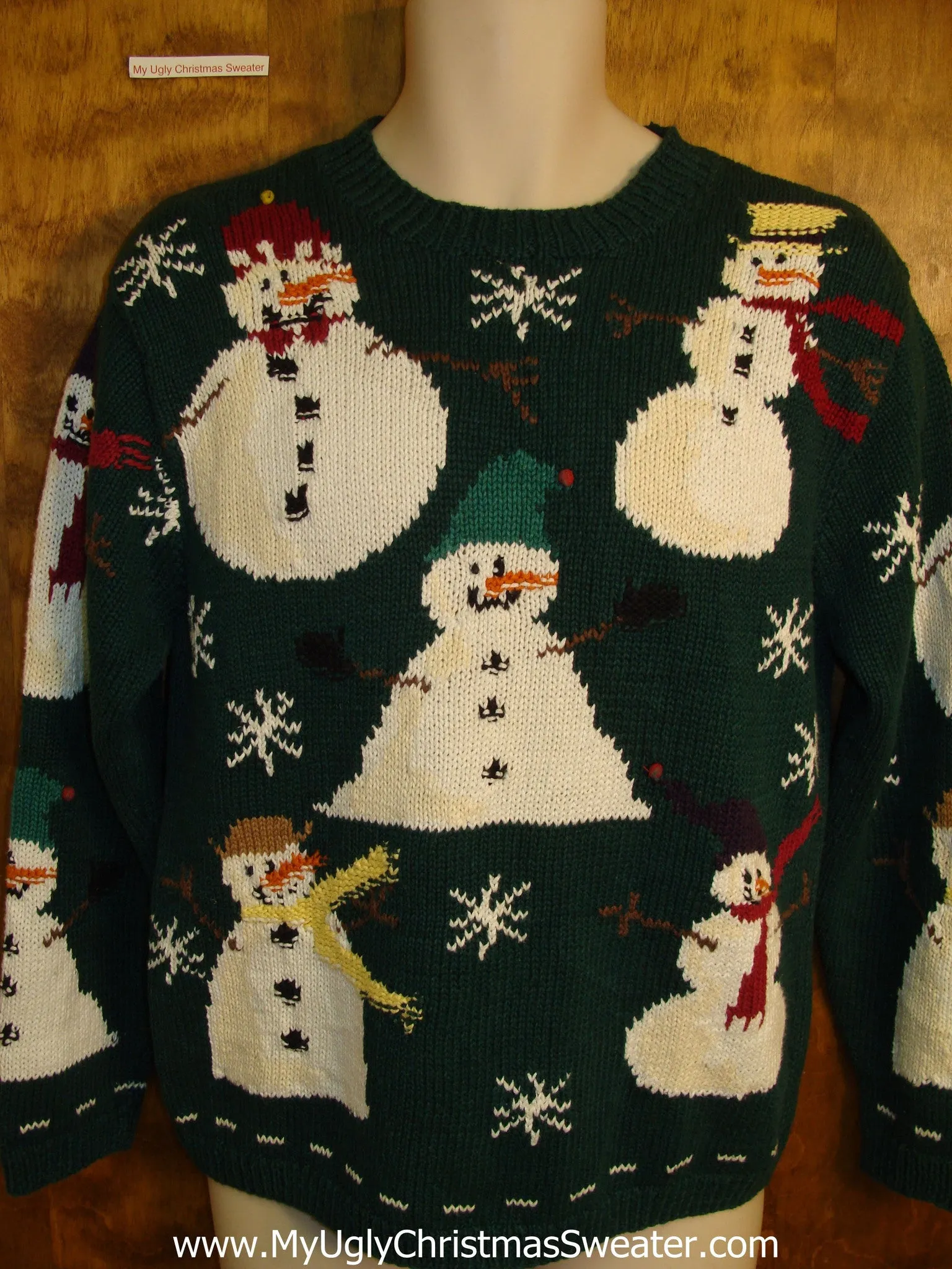 Snowman Party 80s Ugly Christmas Sweater