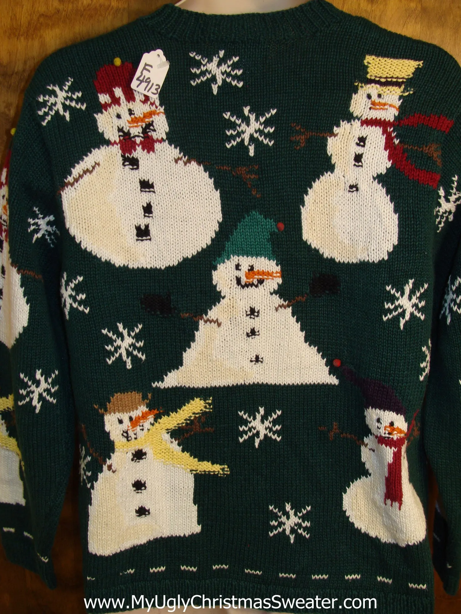 Snowman Party 80s Ugly Christmas Sweater