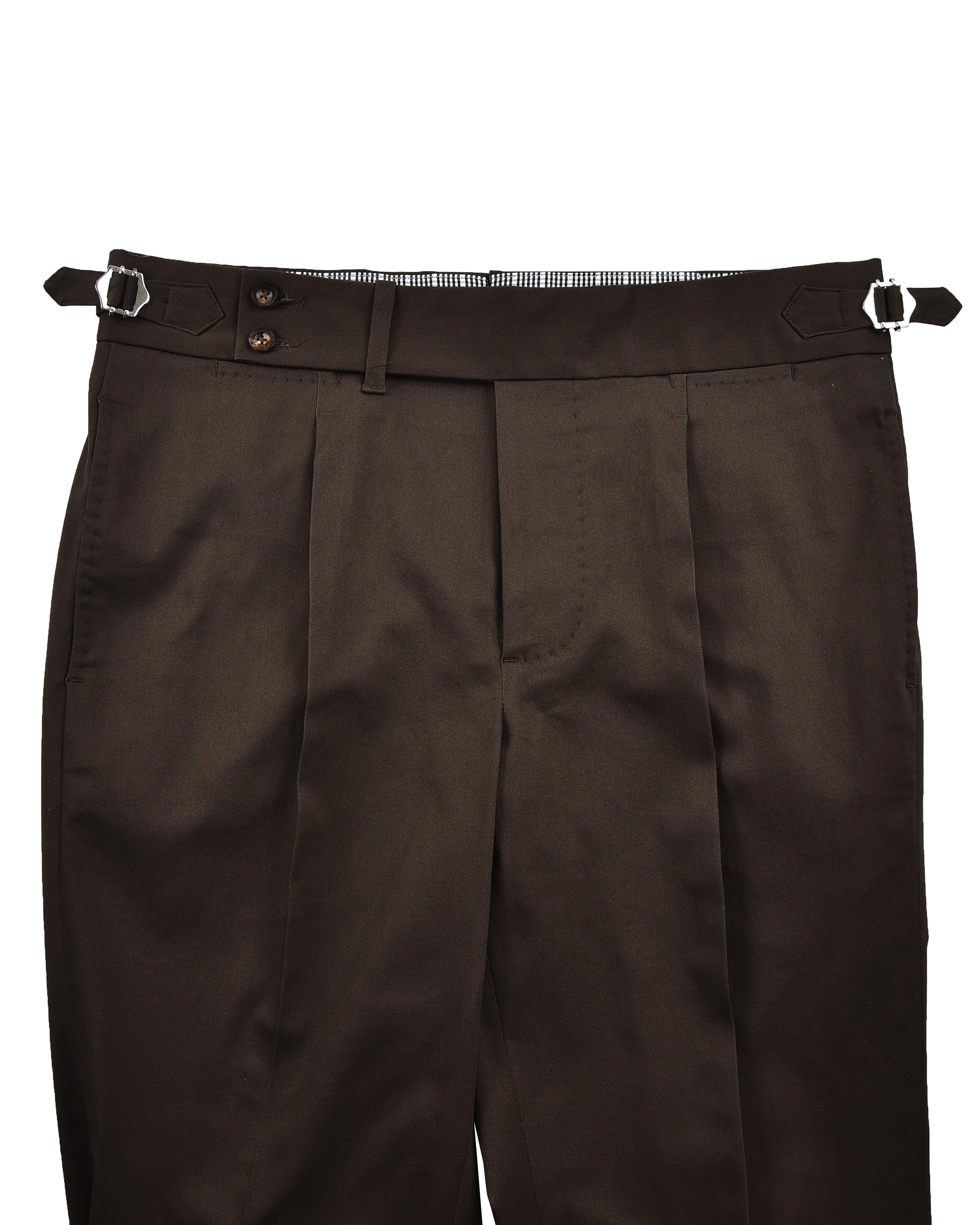 Stretchable Chino: Umber Brown Chino