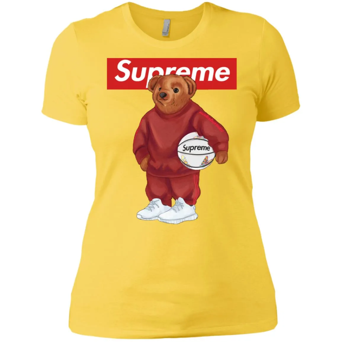 Supreme Bear Sport T-shirt Women Cotton T-Shirt