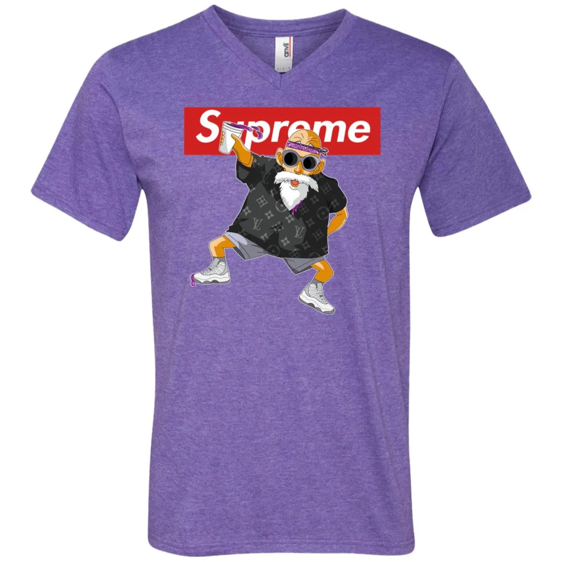 Supreme Kame Sennin Turtle Men V-Neck T-Shirt