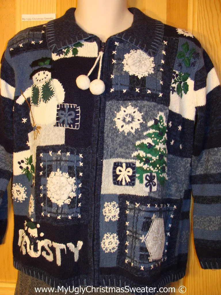 Tacky Christmas Sweater with Frosty the Snowman  (f1300)