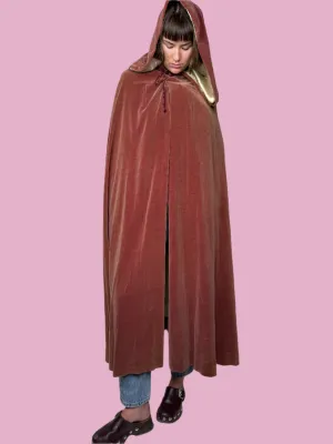 Terracotta Velvet Cape 1970s