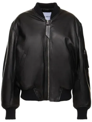 The Attico   Anja Napa leather bomber jacket 