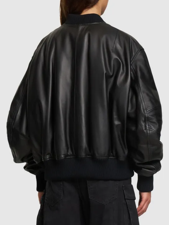 The Attico   Anja Napa leather bomber jacket 