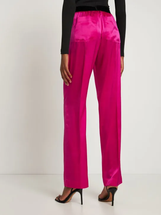 Tom Ford   Logo silk satin pajama pants 