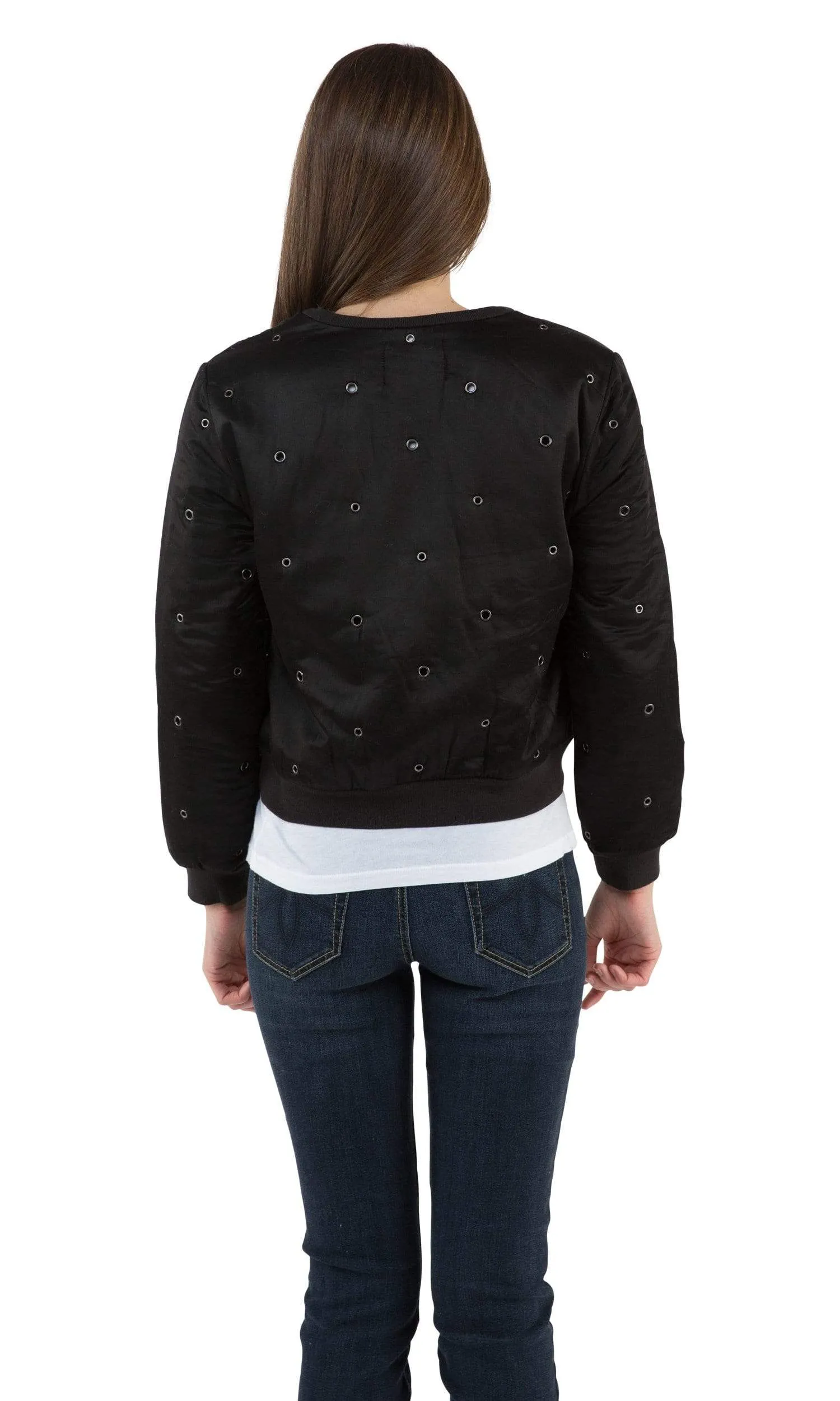 Velvet by Graham & Spencer Viviette Grommet Bomber Jacket