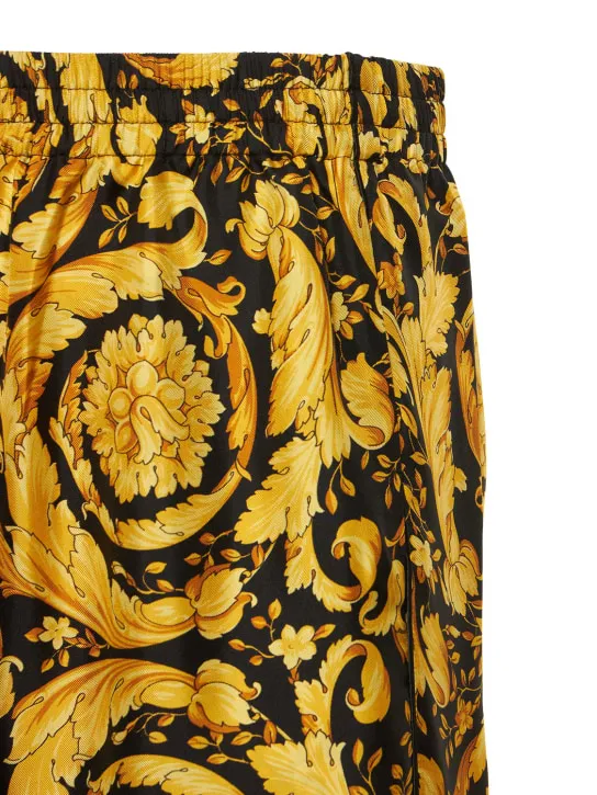 Versace   Baroque print silk twill pants 