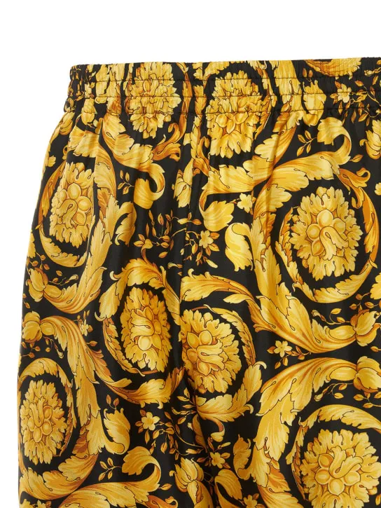 Versace   Baroque print silk twill pants 